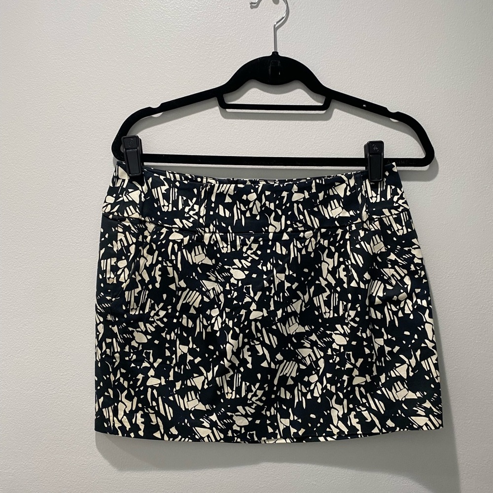 Black and white patterned skirt